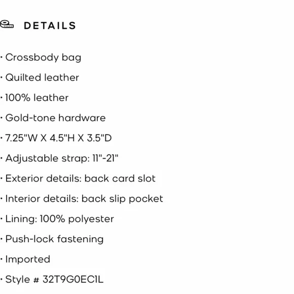 Michael Kors Cece Sunflower Yellow Quilted Leather Small Crossbody Bag NWT - Picture 8 of 11